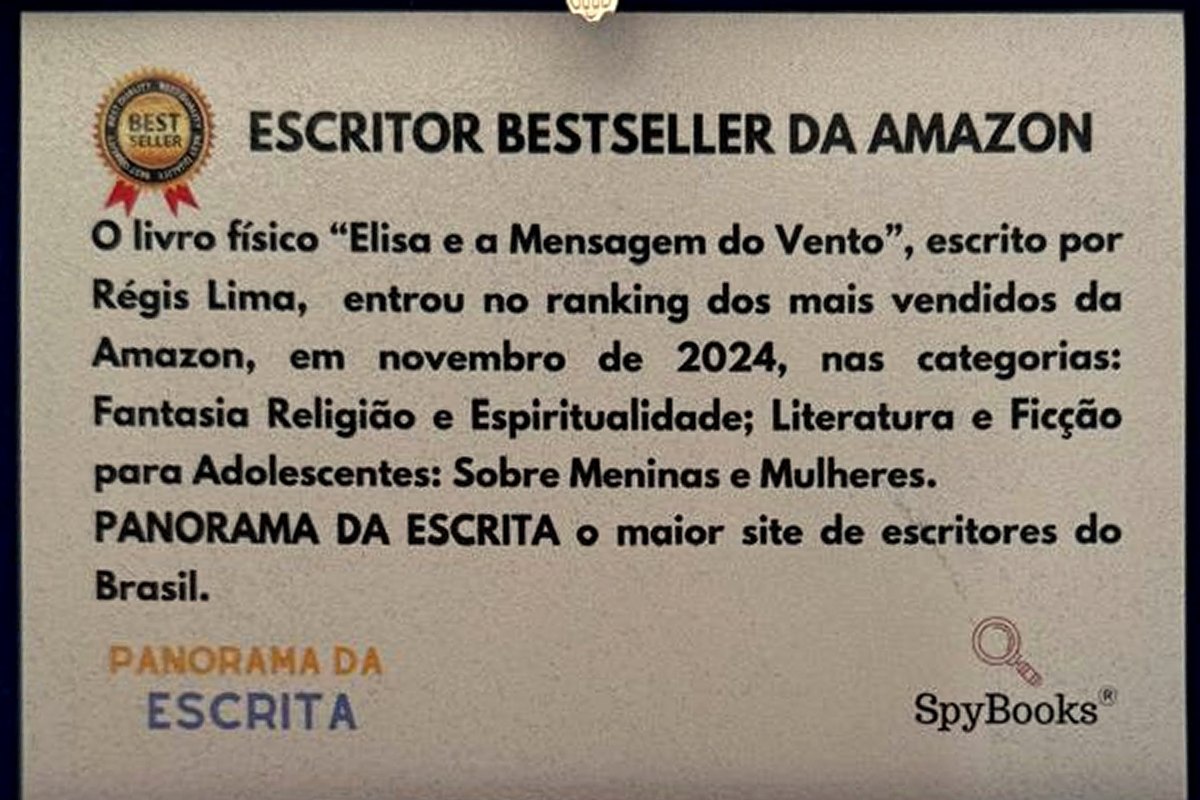 Placa: Escritor Bestseller da Amazon — o livro impresso, novembro de 2024, em duas categorias